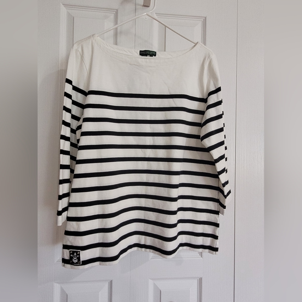 Women's Striped Top - Black and White
